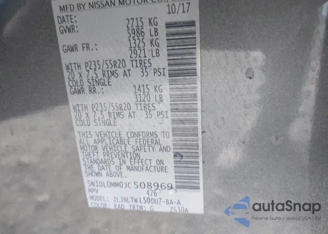 2018 Infiniti Qx60 из США, поврежденный, VIN 5N1DL0MM0JC508969